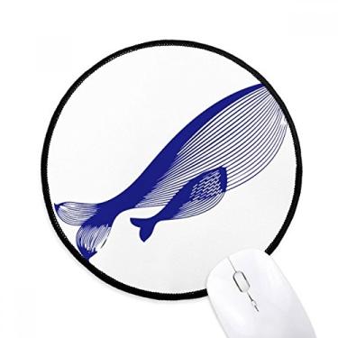 Imagem de Ocean The Blue Whale Mouse Pad Enorme Desktop Escritório Tapete Redondo para Computador