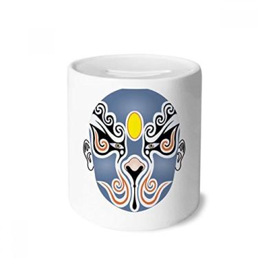 Imagem de DIYthinker Caixa colorida de cerâmica com cabeça de ópera de Pequim, porta-moedas para presente