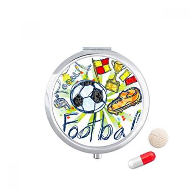Imagem de Caixa de armazenamento de medicamentos com desenho animado da série de futebol americano