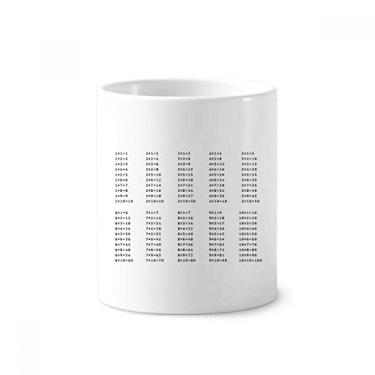 Imagem de Suporte de caneta de mesa multiplicação de números, matemática, escova de dentes, caneca, suporte de cerâmica, copo lápis