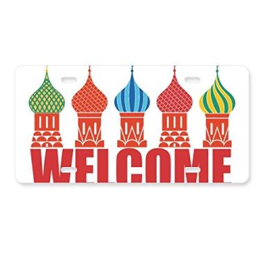 Imagem de DIYthinker Bem-vindo à Catedral Rússia Buiding Placa de licença Decoração de aço inoxidável