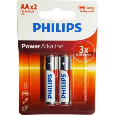 Imagem de Bateria Philips Alkaline Aa 1.5V Cartela C/ 2 Unidades