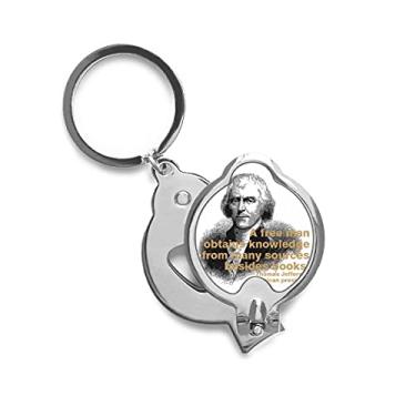 Imagem de Tesoura de cortar unhas de aço inoxidável President Jefferson American Motto