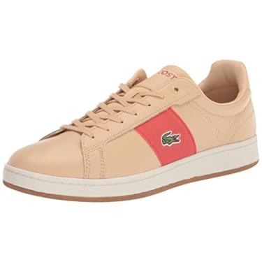Imagem de Lacoste Tênis masculino Carnaby, Natural/Vermelho, 9.5