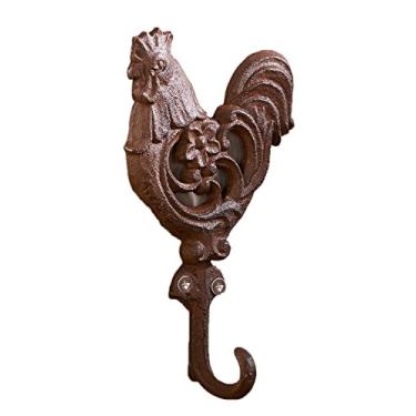 Imagem de Gancho de parede em forma de galo de ferro fundido de 17,78 cm da Giftcraft