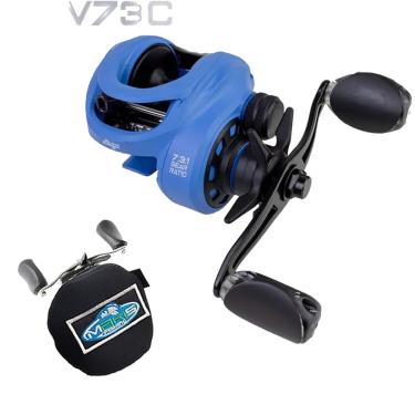 Imagem de Carretilha Azul V73c 6 Rol Pesqueiro Drag: 8Kg Com Capa Protetora