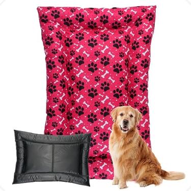 Imagem de Colchonete Colchão Grande Pet Cachorro e Gato Impermeável 120x70cm (Pink)
