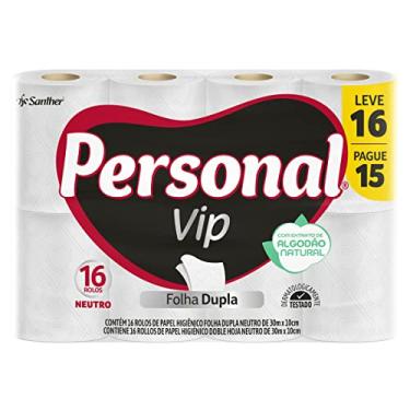 Imagem de Personal Papel Higiênico Vip Folha Dupla, 16 Unidades Branco (Embalagem Pode Variar)