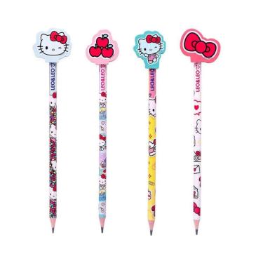 Imagem de Lápis Preto de Escrever HB Com Borracha Hello Kitty Leo&Leo