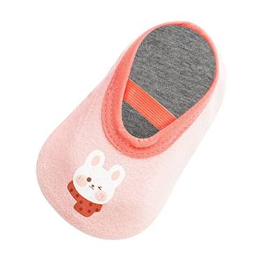 Imagem de Sapatos de bebê para meninas pequenas sapatos de bebê andar primavera e verão crianças interior meninas tênis, Rosa, 12-18 Months Infant