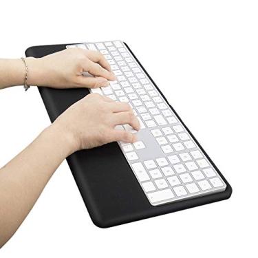 Imagem de Suporte ergonômico para descanso de pulso Magic Keyboard compatível com teclado Magic sem fio 2 com teclado numérico (silicone preto)
