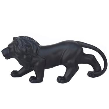 Imagem de Leão Decorativo Em cerâmica rei decoração estatueta (LPD05 preto)