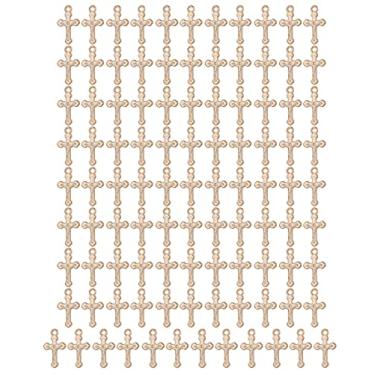 Imagem de diyalo 100 peças/pacote mini minúscula cruz Jerusalém crucifixo encantos diy pulseira colar pingente acessórios para fabricação de joias, Metal, Sem Pedra Preciosa