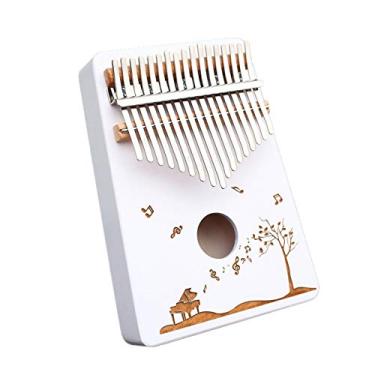 Imagem de Kalimba de 17 teclas, piano de polegar para crianças, adultos, instrumento de música marimbas, teclado de dedo Mbira Sanza com instruções e martelo de afinação, (18 cm x 13 cm) A15-17tone