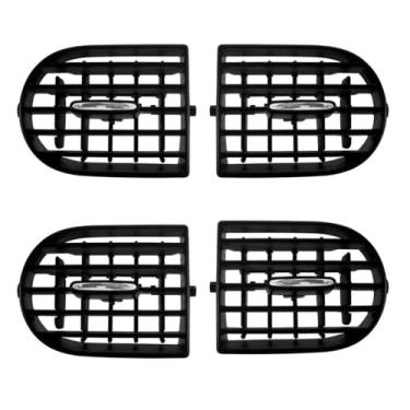 Imagem de Kit 4 Difusor Ar Painel Central Palio Siena Strada 2013 A 2019 - Botão Cromado