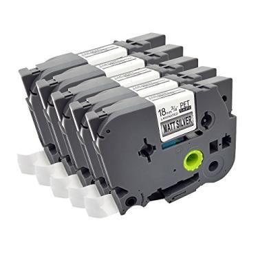 Imagem de Cartucho de fita de etiquetagem P Touch Label TZ M941 TZo M941 TZe Label Orison preto sobre prata fosca compatível com fita adesiva Brother 18 mm 3/4 polegadas 8 m refis de cassete