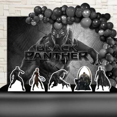 Imagem de Kit Decoração Festa de Aniversário Infantil Pantera Negra