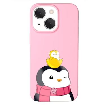 Imagem de Velvet Caviar x Capa Pudgy Penguins Compatível com iPhone 15 Personagem Bonita - Compatível com MagSafe - Rosa Positivo