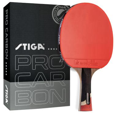 Imagem de STIGA Raquete de tênis de mesa ProCarbon, vermelho e preto