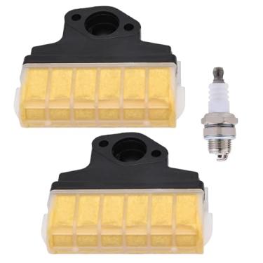 Imagem de Amazeful Kit de ajuste de filtro de ar MS250 MS210 MS230 para Stihl 021 023 025 MS210 MS230 MS250C MS210C MS230C MS 250 230 210 peças de motosserra, pacote com 2, substitui 1123 120 166 13, 11 23 120