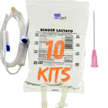 Imagem de 10 RINGER LACTATO 250 JP + EQUIPO E AGULHA UNIPET