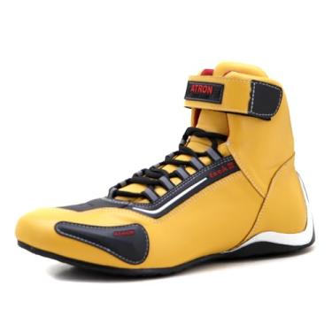 Imagem de Tenis Motociclista Cano alto Couro forro tex espumado 55311ATR (Amarelo, BR, Adulto, Numérico, 38)