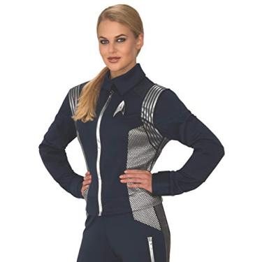 Imagem de Rubie's Jaqueta feminina Deluxe Star Trek Discovery Science, Azul/prata, Small