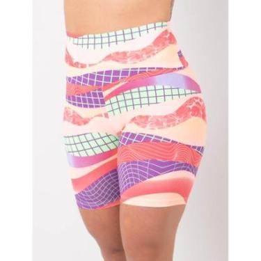 Imagem de Bermuda Cintura Alta Feminina Estampada - Fitmoda-Feminino