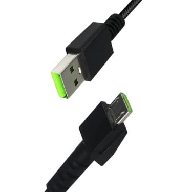 Imagem de Aiivioll Cabo de carregamento USB para mouse sem fio de 1,8 m para Razer Viper Ultimate, Basilisk Snake Ultimate, Viper V2 Pro, Viper Professional, com cabo trançado de nylon, durabilidade e