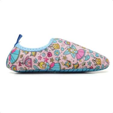 Imagem de Sapatilha Infantis Antiderrapantes,Calce Fácil, Macias, para Praia, Piscina, Natação, Surf, Barco, Pesca, Camping, Aquática, Caminhada, (Cinderela Rosa, BR, Criança de 4 a 8 anos, Faixa Numérico, 29, 30)