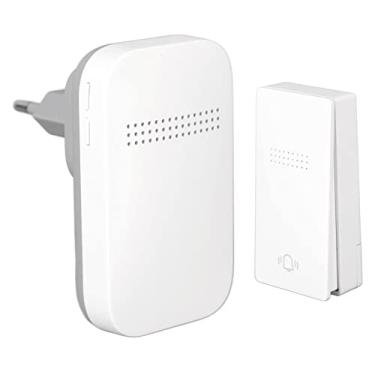 Imagem de Campainha de Porta Sem Fio Com Alimentação Automática e Botão de Toque Receptor Interno (Plugue UE 100-230V)