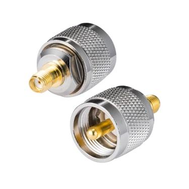 Imagem de POBADY Adaptador de Rádio Bidirecional SMA Fêmea Para UHF Macho Reto Adaptador PL259 SMA 2 Peças Para Rádio Amador Rádio UHF Rádio Walkie Talkie Rádio Adaptador de Antena de Plugue Pl Rádio CB
