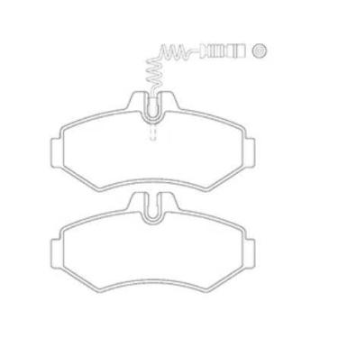 Imagem de Pastilha De Freio Sprinter 2.5 Traseira Com Alarme Sistema Perrot 1294
