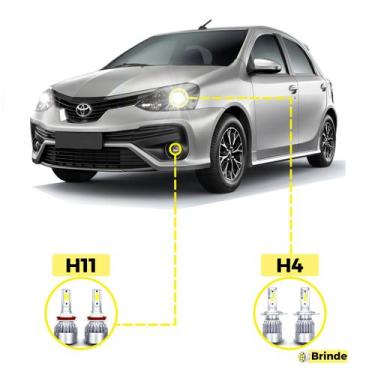 Imagem de Kit Ultra LED Toyota Etios Todos os Anos 20000 Lúmens 6500K - V10