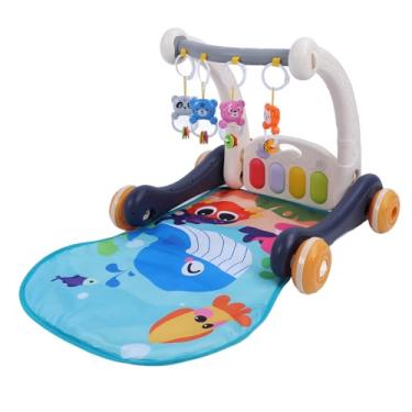 Imagem de Tapete de Caminhada para Bebês, Tapete de Brincar Com Design de Carrinho, Tapete de Ginástica de Piano para Recém-nascidos, e Modo Ajustáveis, Seguro e Confortável, Promove