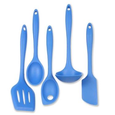 Imagem de Chef Craft Conjunto de utensílios e utensílios de cozinha de silicone 42075, azul