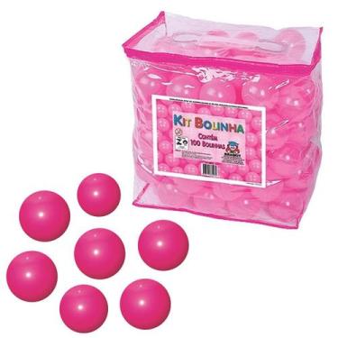 Imagem de Kit Bolinhas Rosa Pacote Com 100 Unidades Braskit