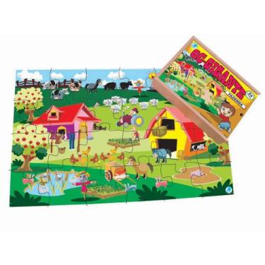 Imagem de Quebra-Cabeça Infantil Gigante Fazenda 24 peças - Simque