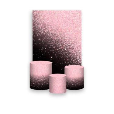 Imagem de Painel De Festa Vertical 1,50 x 2,20 + Trio De Capas Cilindro - Efeito