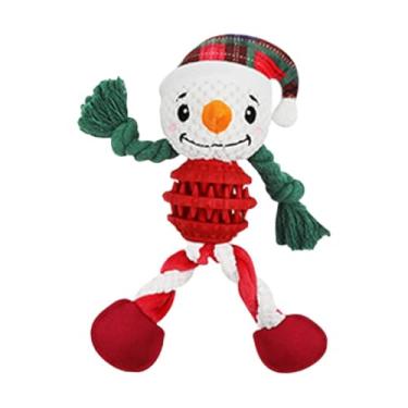 Imagem de Gralara Brinquedo de Pelúcia de Natal para Animais de Estimação Brinquedo de Cachorro de Natal Jogo de Mastigação Jogo de Busca Brinquedo Interativo para Mast, Boneco de Neve de Natal