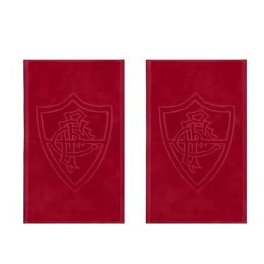 Imagem de Kit 2 Toalhas de Rosto e Mão Aveludada 100% Algodão Time Fluminense Ve
