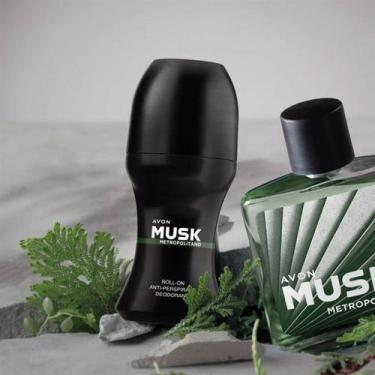 Imagem de Musk Metropolitano Desodorante Antitranspirante Roll-On 50ml - Avon
