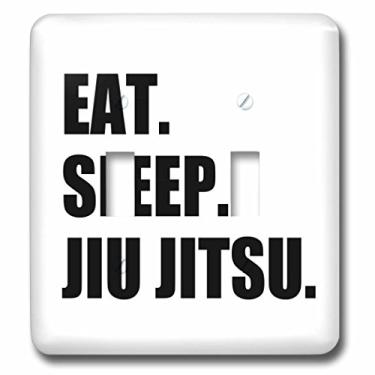 Imagem de 3dRose Lsp_180413_2 Eat Sleep Jiu Jitsu Japanese Martial Art Ju Jutsu Jujutsu Jujitsu Tampa para interruptor de luz