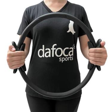 Imagem de Anel de Pilates Tonificador Flexível 38cm Preto Liftness Dafoca Sports