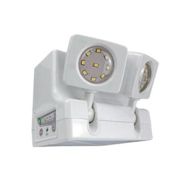 Imagem de Led Emergência Com Bateria Led Bloco Autonomo 1200 Lumens - LUXPRYME