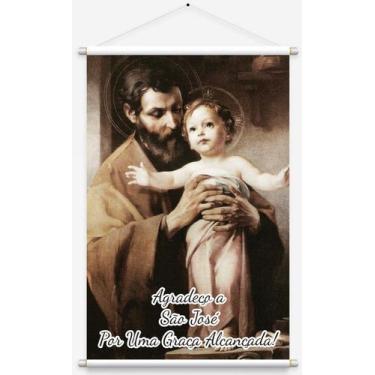 Imagem de Banner Oração São José Graça Alcançada - 40x60 cm - Santinhos do Brasi