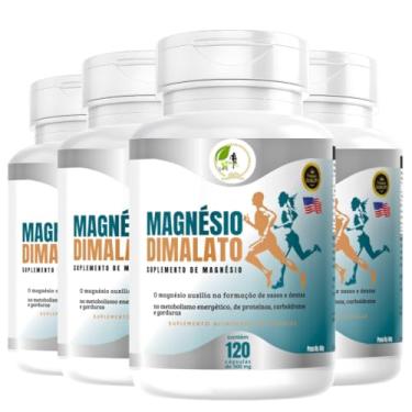 Imagem de KIT C/4 Un. Magnésio Dimalato 120 Cápsulas - Fits Life