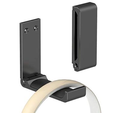 Imagem de Suporte de fone de ouvido para yocice, suporte de fone de ouvido, gancho de alumínio com fita adesiva forte para fones de ouvido (preto - HH03)