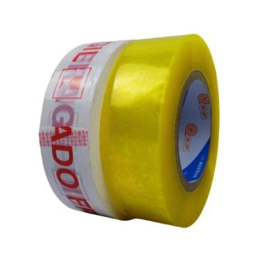 Imagem de Kit 01 Fita Transparente + 01 Fita Fragil 300m - Comercial Vendimax