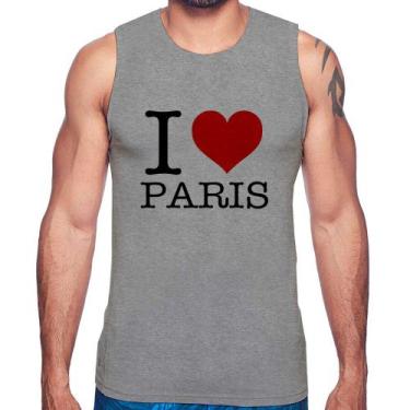 Imagem de Regata I love Paris - Foca na Moda, Cinza, GGG